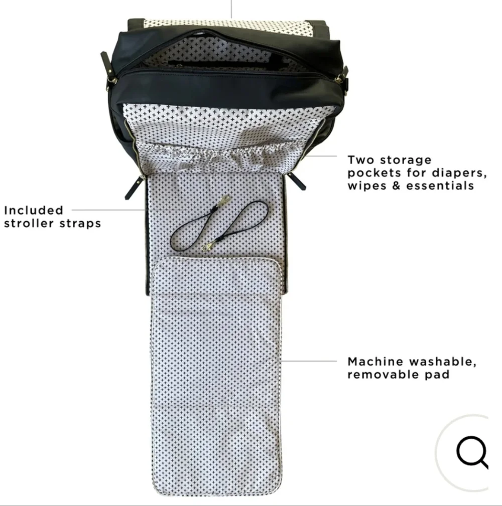 Petunia Pickle Bottom Boxy Backpack In Black‎ Matte Leatherette
